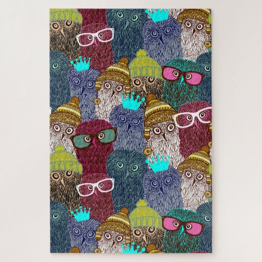 Owl in kroon legpuzzel (Verticaal)