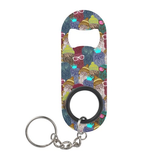 Owl in kroon mini flessenopener (Voorkant)