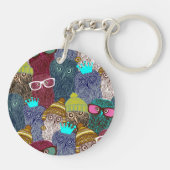 Owl in kroon sleutelhanger (Achterkant)