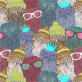 Owl in kroon sticker (Voorkant)