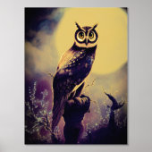 Owl in Moonlight Folie Afdrukken (Voorkant)