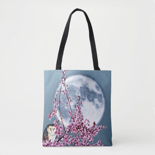 Owl in plum Tree Draagtas (Voorkant)
