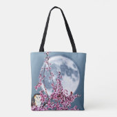 Owl in plum Tree Draagtas (Achterkant)