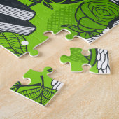 Owl in rode rozen legpuzzel (Zijkant)