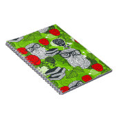 Owl in rode rozen notitieboek (Rechterzijde)