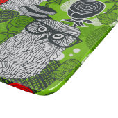 Owl in rode rozen snijplank (Hoek)