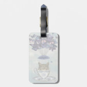 Owl in Teacup 2 Bagagelabel (Achterkant verticaal)