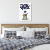 Owl in Teacup Canvas Afdruk (Insitu (Slaapkamer))
