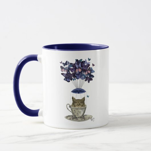 Owl in Teacup Mok (Links)