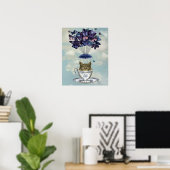 Owl in Teacup Poster (Thuiskantoor)