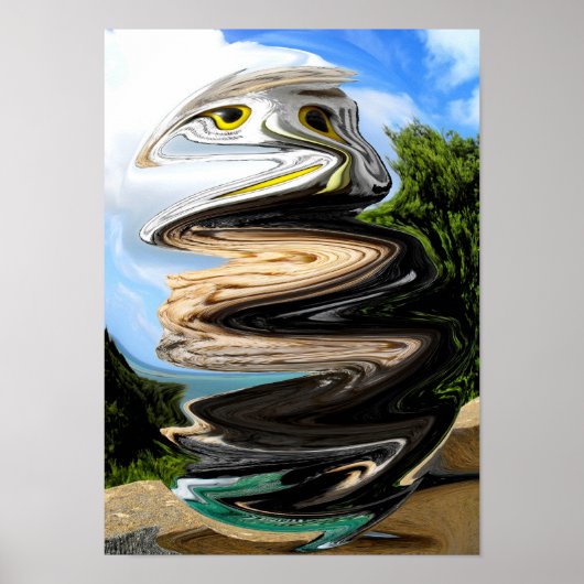 Owl in Time Bubble Poster (Voorkant)