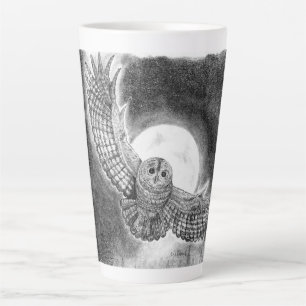 Owl in vlucht latte mok