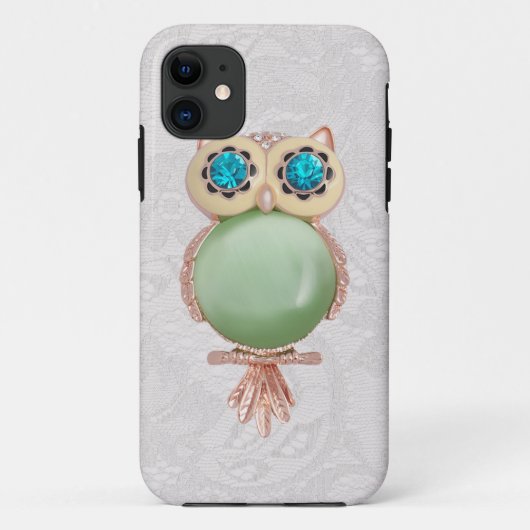 Owl Jewel & Paisley Lace PRINTED AFBEELDING Case-Mate iPhone Case (Achterkant)