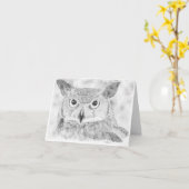 Owl Kaart (Gele Bloem)