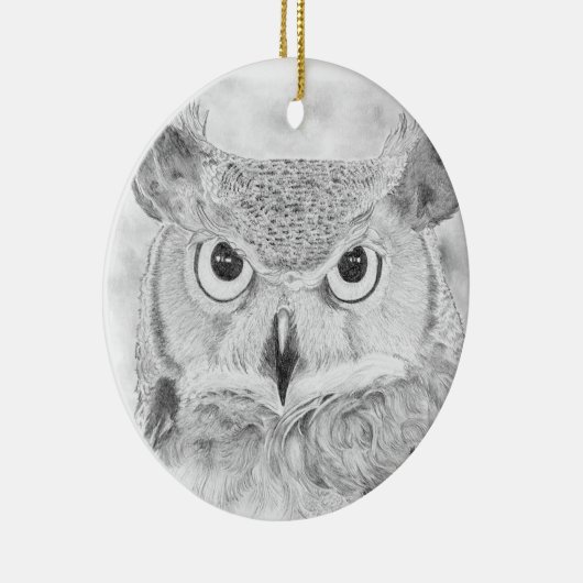 Owl Keramisch Ornament (Rechts)