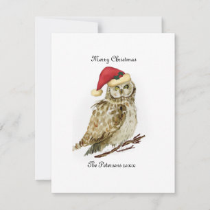 Owl kerstKaart gepersonaliseerd