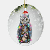 Owl Kerstkerstkerstkerstkerstkerstman Kinder mama Keramisch Ornament (Links)