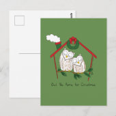 Owl Kerstmis Cute Funny Holiday Briefkaart (Voorkant / Achterkant)