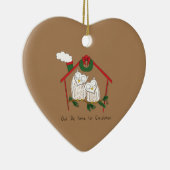 Owl Kerstmis Cute Funny Holiday Keramisch Ornament (Rechts)