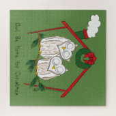 Owl Kerstmis Cute Funny Holiday Legpuzzel (Horizontaal)