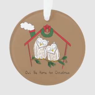 Owl Kerstmis Cute Funny Holiday Ornament