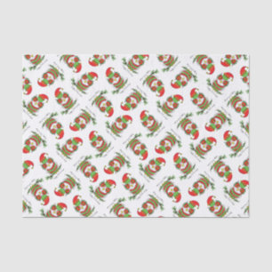 Owl Kerstmis Cute Funny Holiday Tissuepapier