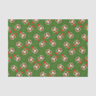 Owl Kerstmis Cute Funny Holiday Tissuepapier