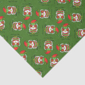 Owl Kerstmis Cute Funny Holiday Tissuepapier (Detail)