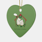 Owl Kerstmis Kinderen Keramisch Ornament (Links)