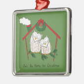 Owl Kerstmis Kinderen Metalen Ornament (Links)