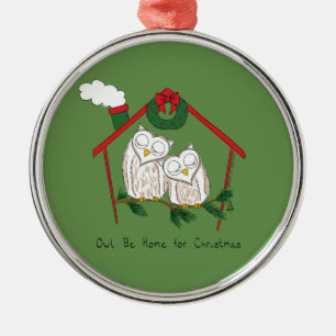 Owl Kerstmis Kinderen Metalen Ornament