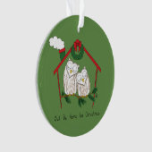 Owl Kerstmis Kinderen Ornament (voorkant)