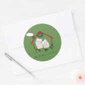 Owl Kerstmis Kinderen Ronde Sticker (Envelop)