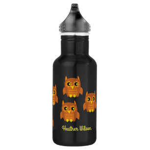 Owl Kinder vogelflesje met naam Waterfles
