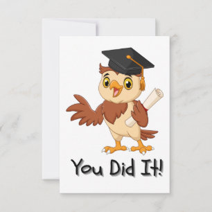 Owl Kindergarten Afstuderen Gefeliciteerd Kaart