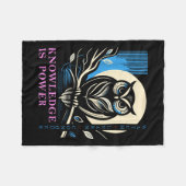 Owl - Knowledge Is Wer - Wisdom Owl Design  Fleece Deken (Voorkant (Horizontaal))