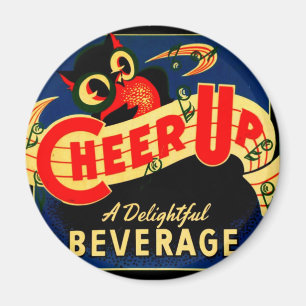 Owl Kop omhoog Soda Pop Teken en Grafiek Magneet