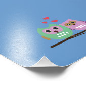 Owl koppel foto afdruk (Hoek)