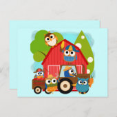 Owl Landbouwers Briefkaart (Voorkant / Achterkant)