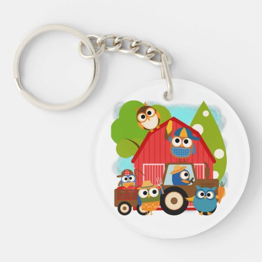 Owl Landbouwers Sleutelhanger (Voorkant)