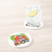 Owl Landbouwers Zandsteen Onderzetter (Zijkant)