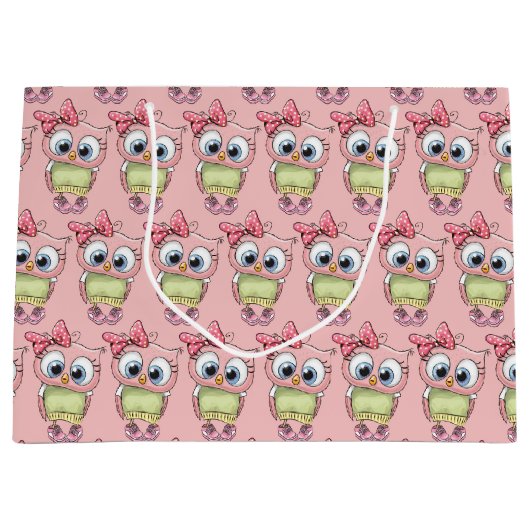 Owl Large Gift Bag Groot Cadeauzakje (Voorkant)