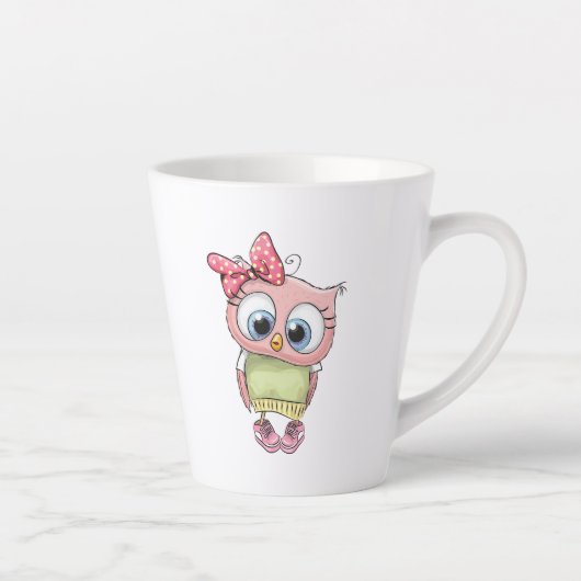 Owl Latte Mug Latte Mok (Rechts)
