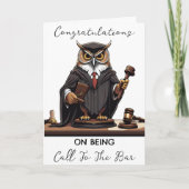 Owl Lawyer appelle les cartes de félicitations du  (Devant)