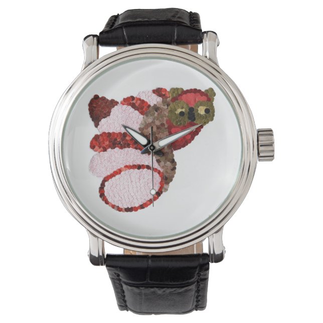 Owl leder Watch Horloge (Voorkant)