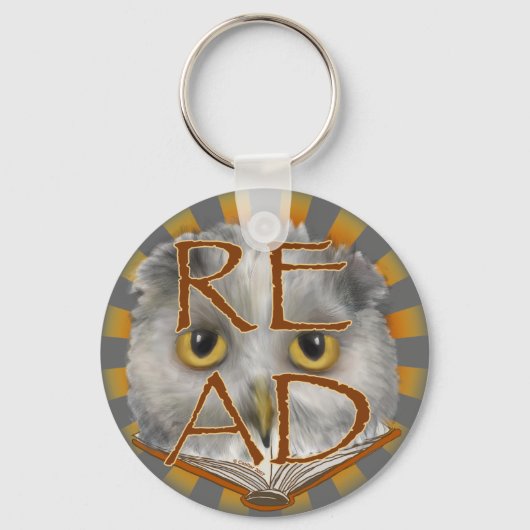 Owl leest sleutelhanger leraar lezen (Voorkant)