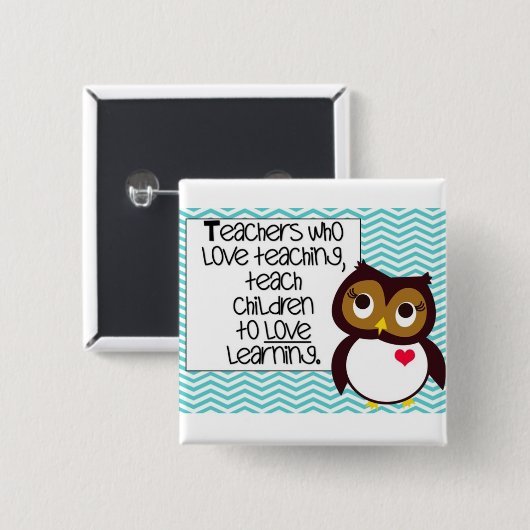 Owl leraar Button (Voorkant /achterkant)