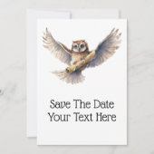 Owl leverend bericht - sparen de Datum Save The Date (Voorkant)