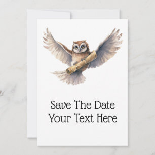 Owl leverend bericht - sparen de Datum Save The Date
