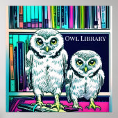 OWL LIBRARY 2 owy, books Poster (Voorkant)